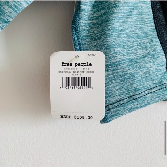 FREE PEOPLE NWT Six Pack Set Top Shorts Charcoal Low Rise - Picture 13 of 16